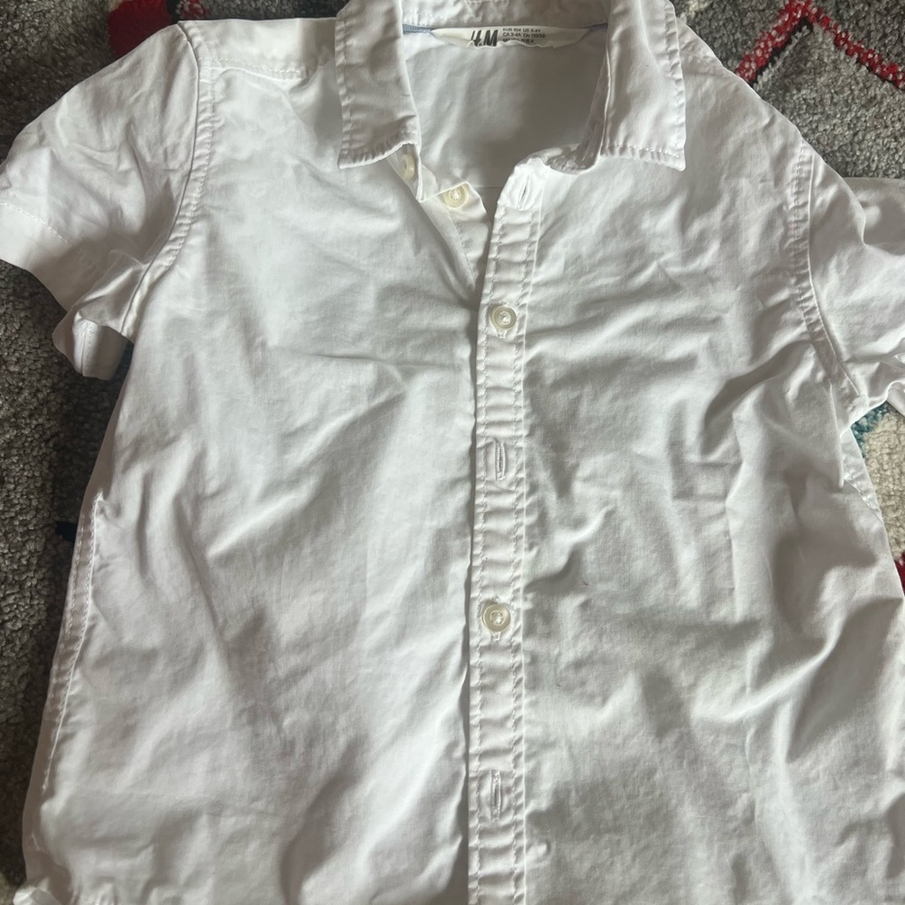 Kids' Button-Up Shirt Bundle 3T - White, Pink, Red - Picture 4 of 9